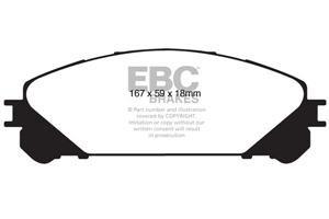 EBC Blackstuff Bremsbeläge Vorderachse DP1837 ohne R90 für Toyota Highlander 3.5 4WD Baujahr: 2008-2013