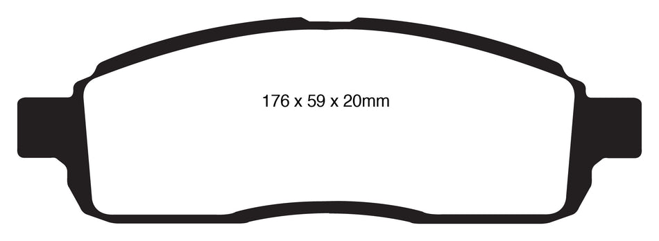 EBC Greenstuff 6000 Bremsbeläge Vorderachse DP61843 ohne R90 für Ford F-150 45447 Baujahr: 2009