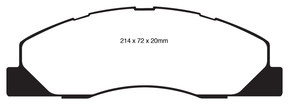 EBC Greenstuff 6000 Bremsbeläge Vorderachse DP61847 ohne R90 für Dodge (USA) Ram 2500 5.7 2WD,4WD Baujahr: 2009-2011