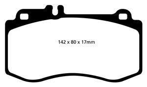 EBC Yellowstuff Bremsbeläge Vorderachse DP41857R mit R90 für Mercedes-Benz E-Klasse E 400 4-matic (212.067) (245kw/ 333PS) Baujahr: 01/13-12/16 mit HSN TSN: 1313 DYB