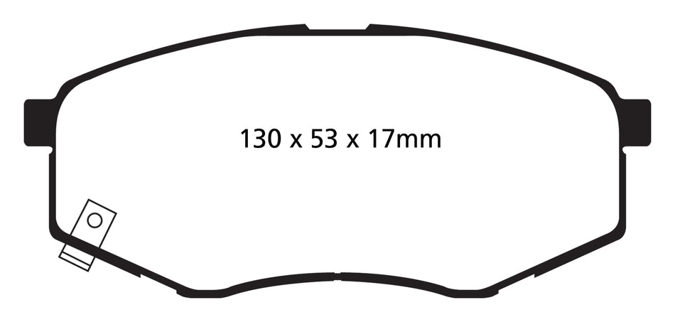 EBC Greenstuff 2000 Bremsbeläge Vorderachse DP21866 ohne R90 für Hyundai ix20 45444 (92kw/ 125PS) Baujahr: 11/10- mit HSN TSN: 1349 ABA