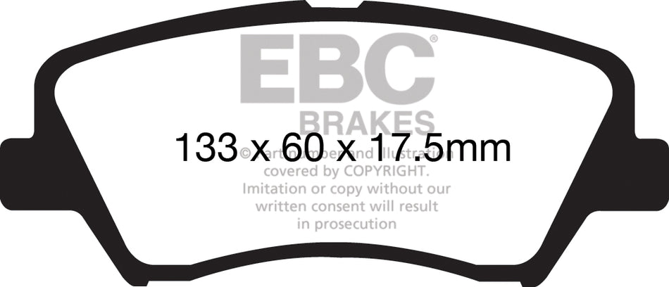 EBC Greenstuff 2000 Bremsbeläge Vorderachse DP21874 mit R90 für Hyundai i30 1.6 CRDi (94kw/ 128PS) Baujahr: 12/11-12/15 mit HSN TSN: 1349 ACR