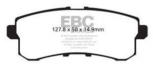 EBC Greenstuff 6000 Bremsbeläge Hinterachse DP61876 ohne R90 für Nissan Patrol 45448 (294kw/ 400PS) Baujahr: 10-