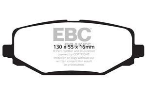 EBC Yellowstuff Bremsbeläge Hinterachse DP41889R mit R90 für Lancia VOYAGER Großraumlimousine 3.6 V6 VVT (208kw/ 283PS) Baujahr: 09/11- mit HSN TSN: 1004 ADI