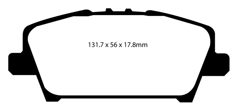 EBC Yellowstuff Bremsbeläge Vorderachse DP41901R mit R90 für Honda Civic 8 1.4 (FK1 FN4) (73kw/ 100PS) Baujahr: 10/08- mit HSN TSN: 2131 AAJ