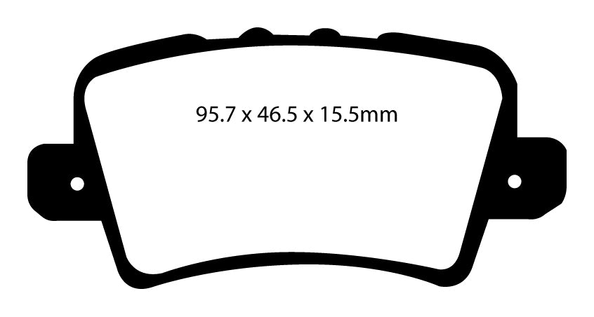 EBC Bluestuff NDX Bremsbeläge Hinterachse DP51902NDX mit R90 für Honda Civic 8 Type R (FN2) (148kw/ 201PS) Baujahr: 09/06- mit HSN TSN: 2131 AAI