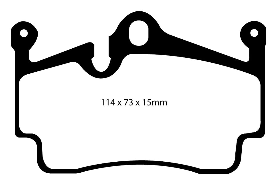 EBC Yellowstuff Bremsbeläge Hinterachse DP41920R mit R90 für Porsche Boxster 45475 (176kw/ 240PS) Baujahr: 45630 mit HSN TSN: 0583 AAM