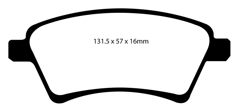 EBC Greenstuff 2000 Bremsbeläge Vorderachse DP21925 ohne R90 für Suzuki SX4 1.5 VVT (82kw/ 112PS) Baujahr: 07/10- mit HSN TSN: 8306 ABE