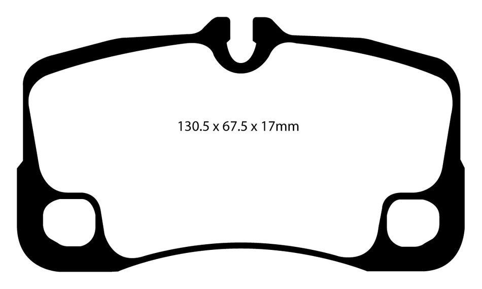 EBC Yellowstuff Bremsbeläge Hinterachse DP41930R mit R90 für Porsche 911 3.6 Carrera (254kw/ 345PS) Baujahr: 06/08- mit HSN TSN: 0583 ABW