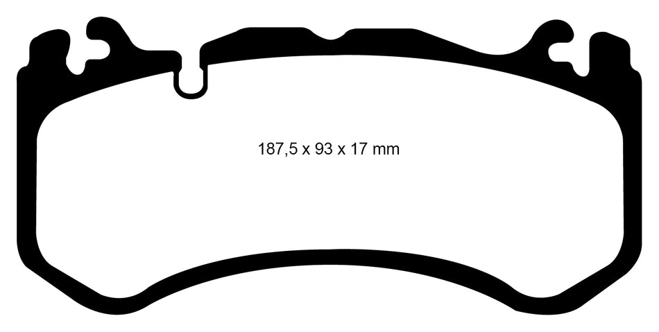 EBC RP1 Bremsbeläge Vorderachse DP81939RP1  für Mercedes-Benz CLS-Klasse 63 AMG (386kw/ 525PS) Baujahr: 02/11- mit HSN TSN: 1313 BUD