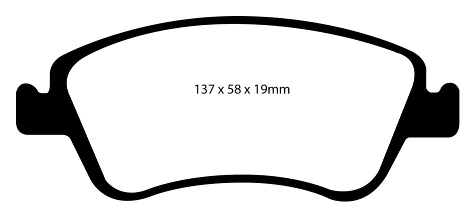 EBC Greenstuff 2000 Bremsbeläge Vorderachse DP21948 ohne R90 für Toyota Auris 45444 (97kw/ 132PS) Baujahr: 05/09- mit HSN TSN: 5013 AFG