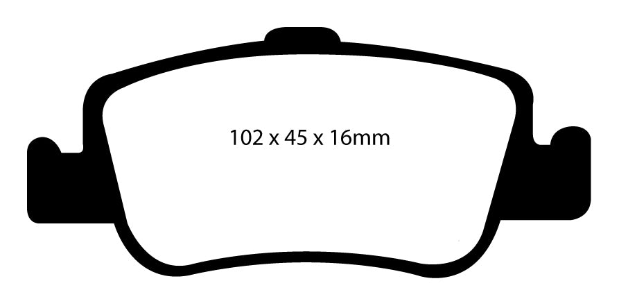 EBC Blackstuff Bremsbeläge Hinterachse DP1949 mit R90 für Toyota Auris 2.0 D-4D (93kw/ 126PS) Baujahr: 03/07- mit HSN TSN: 5013 ADC