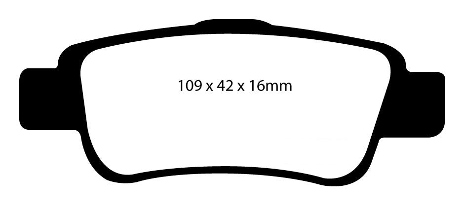 EBC Greenstuff 6000 Bremsbeläge Vorderachse DP61952 ohne R90 für Honda CR-V 3 2.2 i-DTEC (110kw/ 150PS) Baujahr: 01/07- mit HSN TSN: 2131 AAO