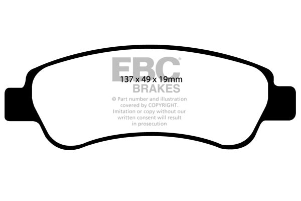 EBC Blackstuff Bremsbeläge Hinterachse DP1974 mit R90 für Fiat Ducato 5 3.0 D Multijet (130kw/ 177PS) Baujahr: 06/11- mit HSN TSN: 4136 ARZ