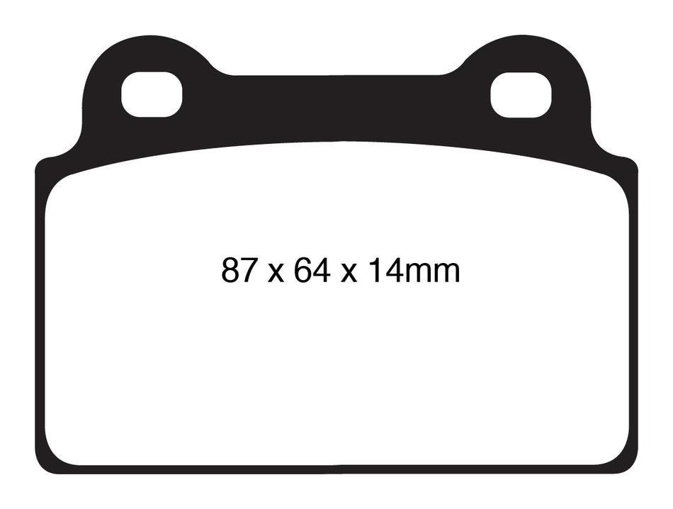 EBC Bluestuff NDX Bremsbeläge Hinterachse DP51985NDX mit R90 für Mitsubishi Lancer 2.0 EVO (CZ4A) (217kw/ 295PS) Baujahr: 06/08 - mit HSN TSN: 7107 ABW