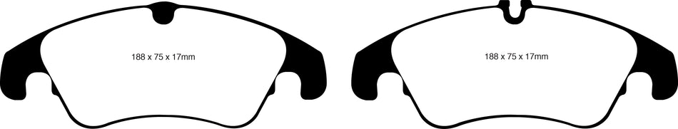 EBC Yellowstuff Bremsbeläge Vorderachse DP41986R mit R90 für Audi A5 S5 quattro (245kw/ 333PS) Baujahr: 01/10- mit HSN TSN: 0588 ALN