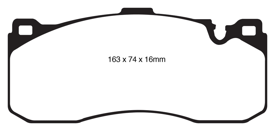 EBC RPX Bremsbeläge Vorderachse DP81995RPX  für BMW 1 125i (160kw/ 218PS) Baujahr: 10/07-10/13 mit HSN TSN: 0005 AQS