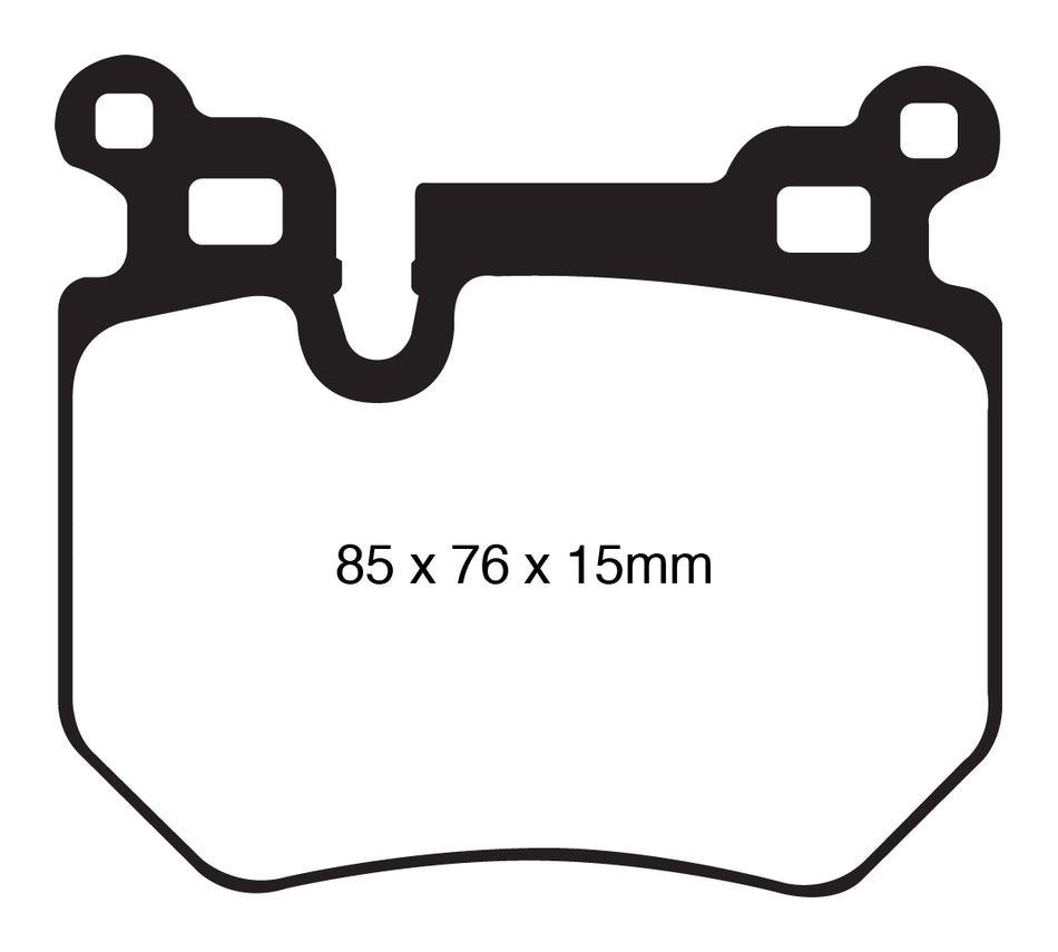 EBC RP1 Bremsbeläge Hinterachse DP81996RP1  für BMW 1 123d (150kw/ 204PS) Baujahr: 09/08-12/13 mit HSN TSN: 0005 ARB