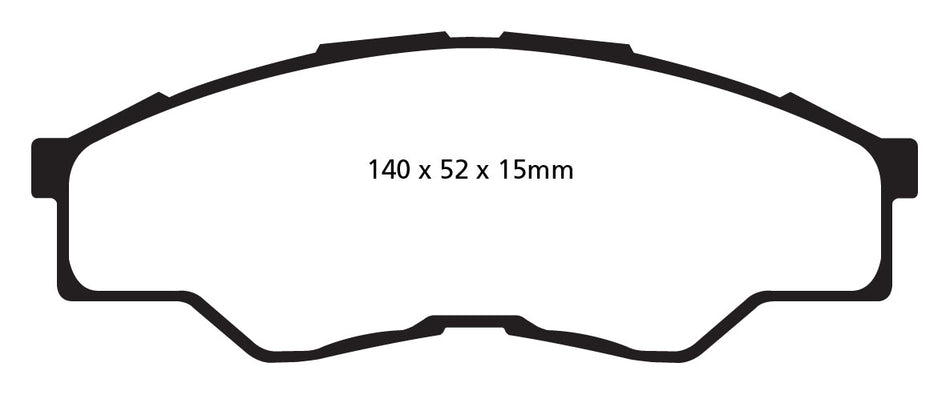 EBC Blackstuff Bremsbeläge Vorderachse DPX2001 mit R90 für Toyota Hilux 2.5 D-4D 4WD (106kw/ 144PS) Baujahr: 12/07- mit HSN TSN: 1214 AAD