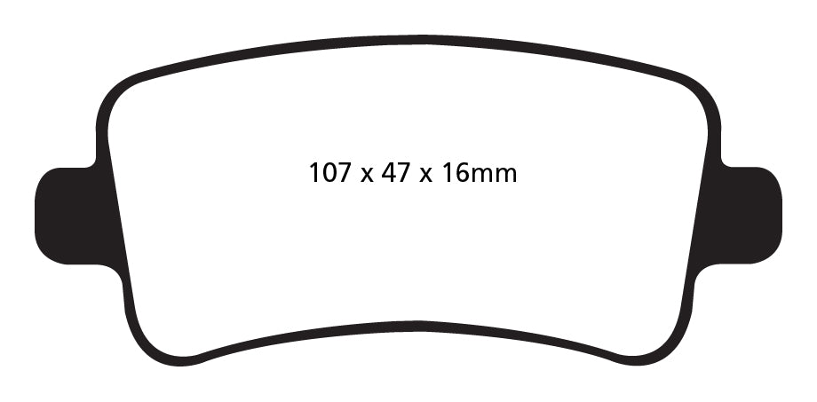 EBC Blackstuff Bremsbeläge Hinterachse DPX2016 mit R90 für Opel Insignia A 2.0 CDTI (81kw/ 110PS) Baujahr: 07/08- mit HSN TSN: 0035 AVH