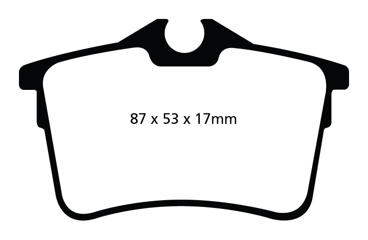 EBC Blackstuff Bremsbeläge Hinterachse DPX2017 mit R90 für Citroën BERLINGO 1.6 HDi 75 / BlueHDi 75 (55kw/ 75PS) Baujahr: 04/08- mit HSN TSN: 3001 AKA