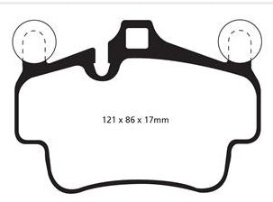 EBC RP1 Bremsbeläge Vorderachse und Hinterachse DP82029RP1  für Porsche Boxster 3.2 S (206kw/ 280PS) Baujahr: 11/04- mit HSN TSN: 0583 499