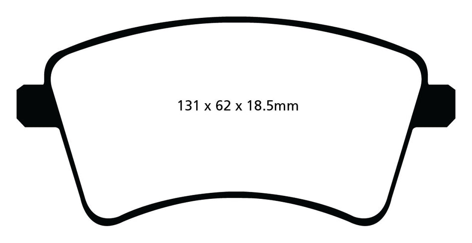 EBC Blackstuff Bremsbeläge Vorderachse DPX2033 mit R90 für Renault Kangoo / Grand Kangoo 1.5 dCi (KW0B) (63kw/ 86PS) Baujahr: 02/08- mit HSN TSN: 3333 ARE