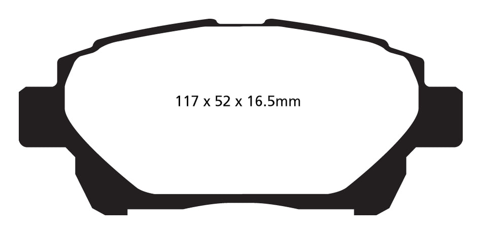 EBC Blackstuff Bremsbeläge Vorderachse DPX2061 mit R90 für Toyota IQ 1.33 (72kw/ 98PS) Baujahr: 01/09- mit HSN TSN: 5013 AFQ