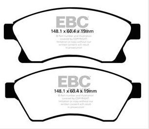 EBC Blackstuff Bremsbeläge Vorderachse DPX2065 mit R90 für Opel ASTRA Caravan 1.4 LPG (103kw/ 140PS) Baujahr: 01/12- mit HSN TSN: 0035 AWA