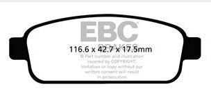 EBC Blackstuff Bremsbeläge Hinterachse DPX2066 mit R90 für Opel Zafira C 1.6 SIDI (125kw/ 170PS) Baujahr: 12/12- mit HSN TSN: 0035 AYV