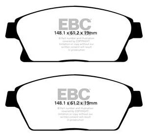 EBC Yellowstuff Bremsbeläge Vorderachse DP42067R mit R90 für Opel Zafira C 2.0 CDTi (96kw/ 130PS) Baujahr: 10/11- mit HSN TSN: 1844 AGM