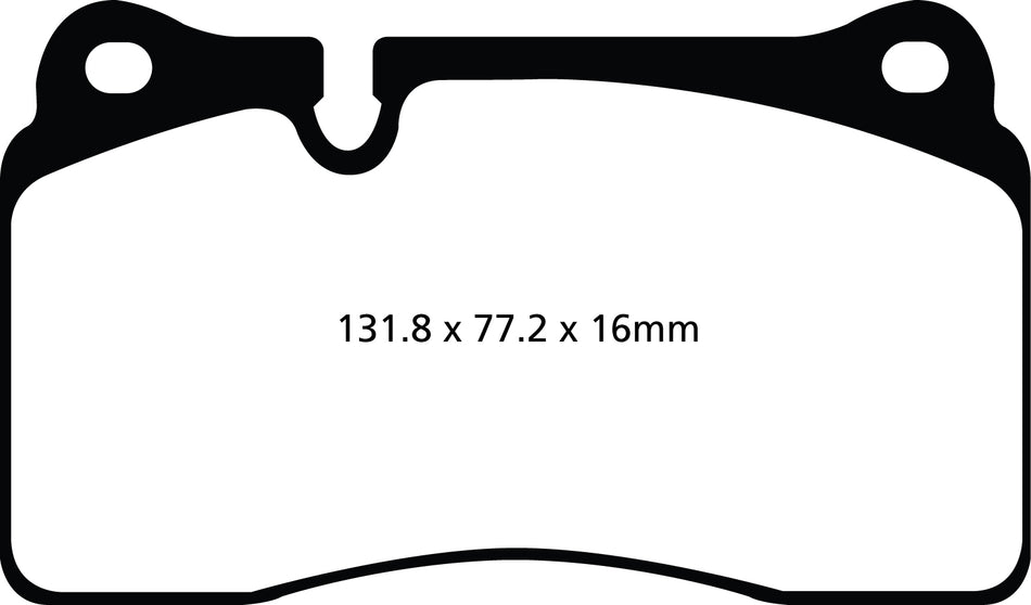 EBC RP1 Bremsbeläge Vorderachse DP82070RP1  für Audi TT (2) 2.5 RS quattro (265kw/ 360PS) Baujahr: 05/11-06/14 mit HSN TSN: 8307 ABR