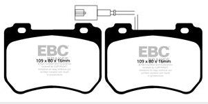 EBC Yellowstuff Bremsbeläge Vorderachse DP42074R mit R90 für EBC Apollo Bremsanlagen  2.2 JTS (136kw/ 185PS) Baujahr: 01/06-06/10 mit HSN TSN: 4136 AAW