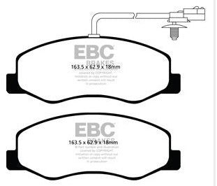 EBC Blackstuff Bremsbeläge Hinterachse DPX2085 mit R90 für Nissan NV400 Kasten 2.3 dCi RWD (107kw/ 146PS) Baujahr: 11/11- mit HSN TSN: 1329 AGV