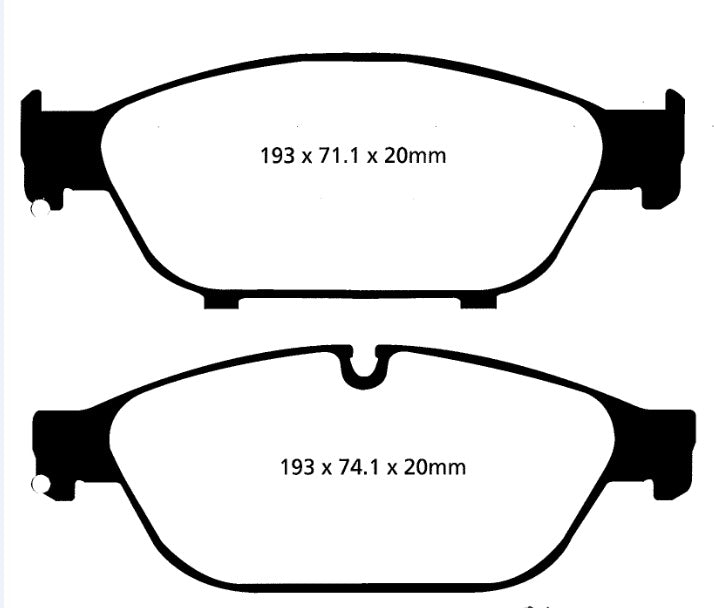 EBC Greenstuff 2000 Bremsbeläge Vorderachse DP22086 mit R90 für Audi A6 Allroad 3.0 TDI quattro (230kw/ 313PS) Baujahr: 01/12-12/14 mit HSN TSN: 0588 ATI