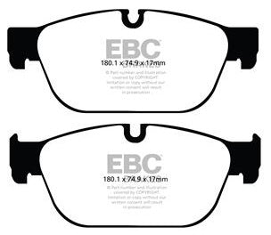 EBC Blackstuff Bremsbeläge Vorderachse DPX2092 mit R90 für Citroën DS4 1.6 THP 200 (147kw/ 200PS) Baujahr: 04/11- mit HSN TSN: 3001 ALY