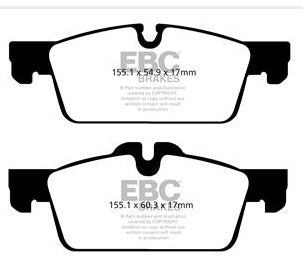 EBC Blackstuff Bremsbeläge Vorderachse DPX2106 ohne R90 für Peugeot 508 2.0 HDi AWC (120kw/ 163PS) Baujahr: 11/10- mit HSN TSN: 3003 AQZ