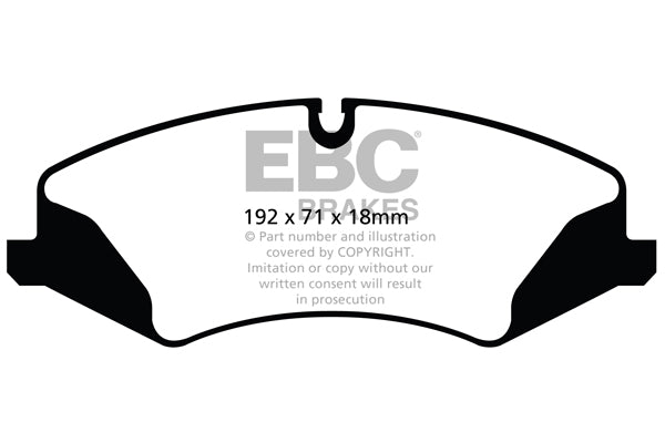 EBC Greenstuff 6000 Bremsbeläge Vorderachse DP62123 mit R90 für Land Rover Discovery 4 3.0 TD (155kw/ 211PS) Baujahr: 81-88 mit HSN TSN: 2143 ABE