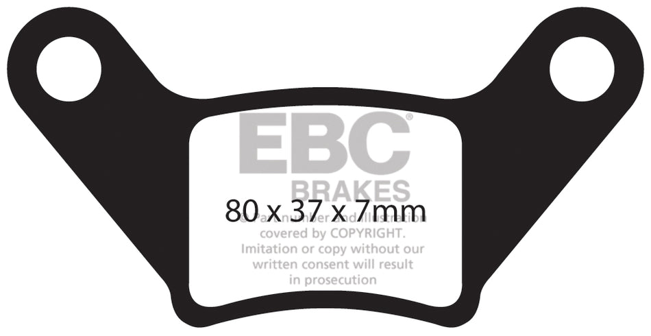 EBC Blackstuff Bremsbeläge Hinterachse DPX2129 ohne R90 für Piaggio M500 0.5 D (4kw/ 5PS) Baujahr: 01/04-