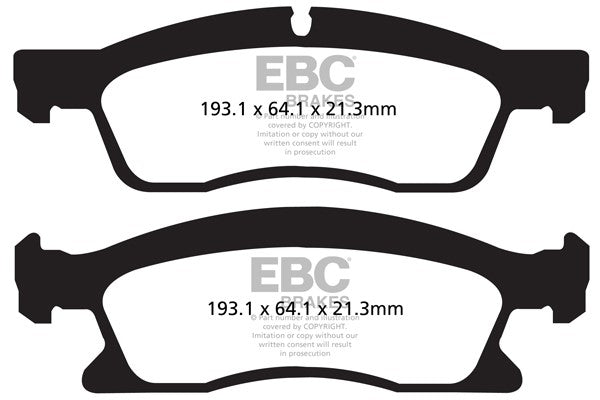 EBC Greenstuff 6000 Bremsbeläge Vorderachse DP62136 mit R90 für Dodge (USA) Durango 45478 Baujahr: 2013-2018