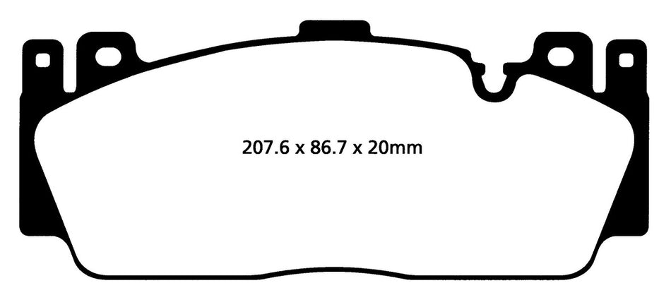 EBC RP1 Bremsbeläge Vorderachse DP82148RP1  für BMW 6 M6 (412kw/ 560PS) Baujahr: 01/12- mit HSN TSN: 7909 AAZ