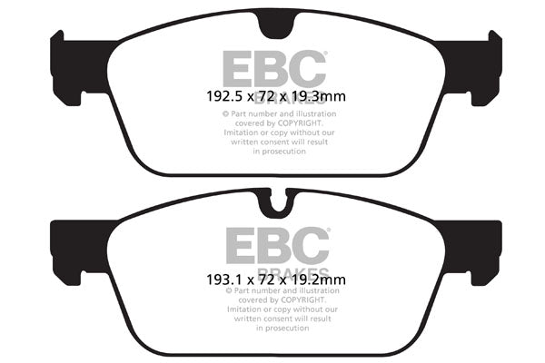 EBC Greenstuff 6000 Bremsbeläge Vorderachse DP62156 mit R90 für Mercedes-Benz GLS-Klasse 350 d 4-matic (190kw/ 258PS) Baujahr: 11/15-04/19 mit HSN TSN: 1313 EWV