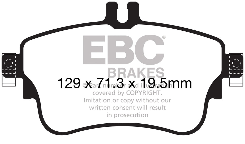 EBC Blackstuff Bremsbeläge Vorderachse DPX2164 mit R90 für Mercedes-Benz B-Klasse B 200 CDI (246.201) (100kw/ 136PS) Baujahr: 11/11-08/14 mit HSN TSN: 1313 BXS
