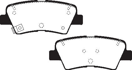 EBC Blackstuff Bremsbeläge Hinterachse DPX2188 mit R90 für Hyundai i30 CW 45383 (74kw/ 101PS) Baujahr: 01/15- mit HSN TSN: 1349 ADQ