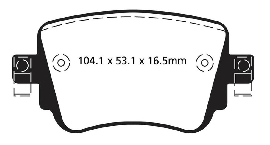 EBC Blackstuff Bremsbeläge Hinterachse DPX2201 mit R90 für Audi A1 1.6 TDI (85kw/ 115PS) Baujahr: 11/14-10/18 mit HSN TSN: 0588 BDG