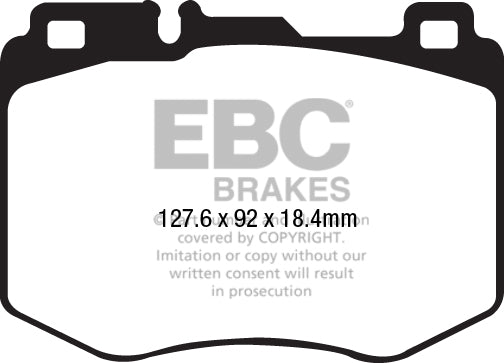 EBC Blackstuff Bremsbeläge Vorderachse DPX2210 mit R90 für Mercedes-Benz GLC-Klasse Coupe 300 EQ Boost 4-matic (253.384) (190kw/ 258PS) Baujahr: 04/19- mit HSN TSN: 1313 HZM