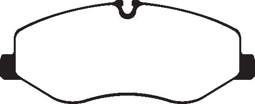 EBC Blackstuff Bremsbeläge Vorderachse DPX2223 mit R90 für Mercedes-Benz V-Klasse V 250 BlueTEC / d 4-matic (140kw/ 190PS) Baujahr: 12/14- mit HSN TSN: 1313 ECY