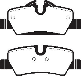 EBC Yellowstuff Bremsbeläge Hinterachse DP42228R mit R90 für Mini Mini One First (55kw/ 75PS) Baujahr: 11/17- mit HSN TSN: 0005 CRO