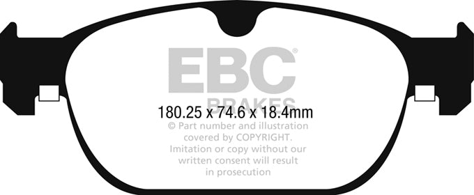 EBC Blackstuff Bremsbeläge Vorderachse DPX2260 mit R90 für Volvo XC90 II 2.0 T5 AWD (187kw/ 254PS) Baujahr: 09/14- mit HSN TSN: 9101 BDJ