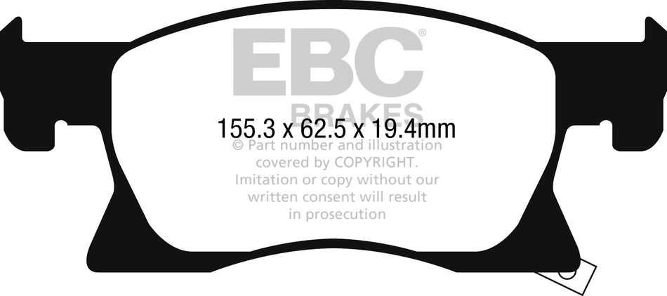 EBC Blackstuff Bremsbeläge Vorderachse DPX2267 mit R90 für Opel Astra K 45383 (74kw/ 100PS) Baujahr: 06/15- mit HSN TSN: 0035 BFK